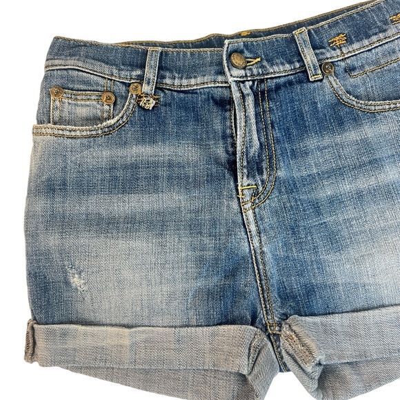 R13 Slouch short denim short i - Picture 4 of 7